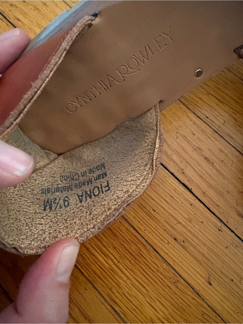 Cynthia Rowley Brown Leather Crossband Flats Sandas - Picture 2 of 3